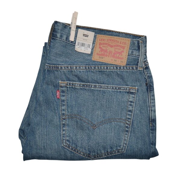 Levis 559 Men's Size 36x36 Jeans Relaxed Fit Straight Leg Medium Wash Denim NWT - Picture 4 of 13